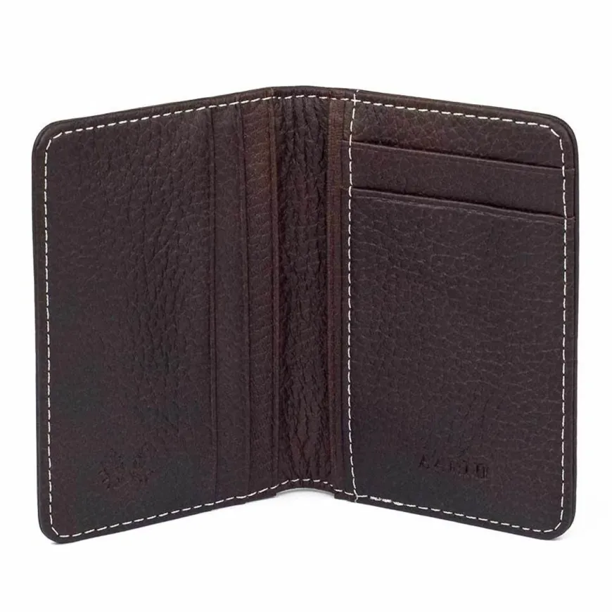 Aarni Hirvennahkainen Lompakko Rfid, Tummanruskea