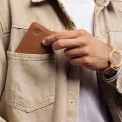 Aarni Hirvennahkainen Lompakko Rfid, Konjakki