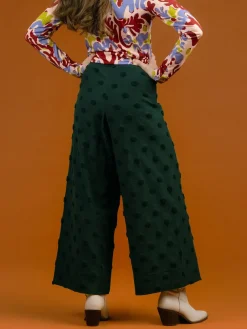 Aarre Alex Culottes Housut, Vihrea Big Dot