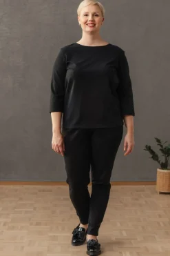 Fiia 3/4-Hihainen Paita, Musta