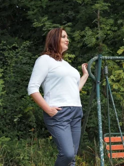 Fiia 3/4-Hihainen Paita, Valkoinen