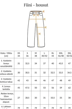 Hujaus Fiini Housut, Musta