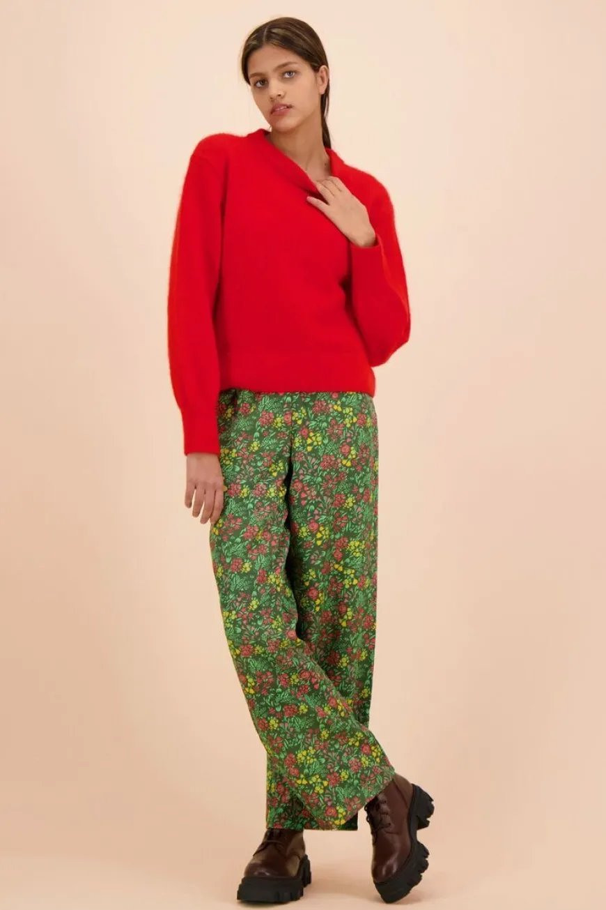 Kaiko Flowy Housut, Green Meadow