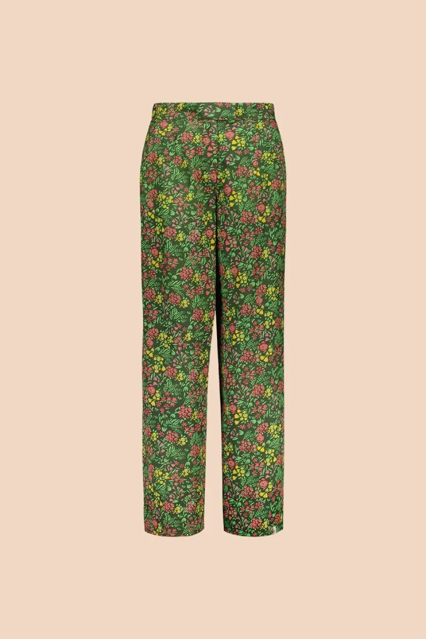 Kaiko Flowy Housut, Green Meadow