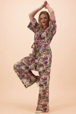 Kaiko Kimono, Blooming Forest Bright