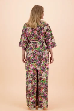 Kaiko Kimono, Blooming Forest Bright