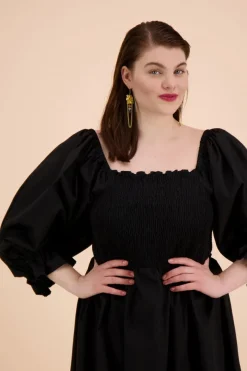 Kaiko Smock Mekko, Musta