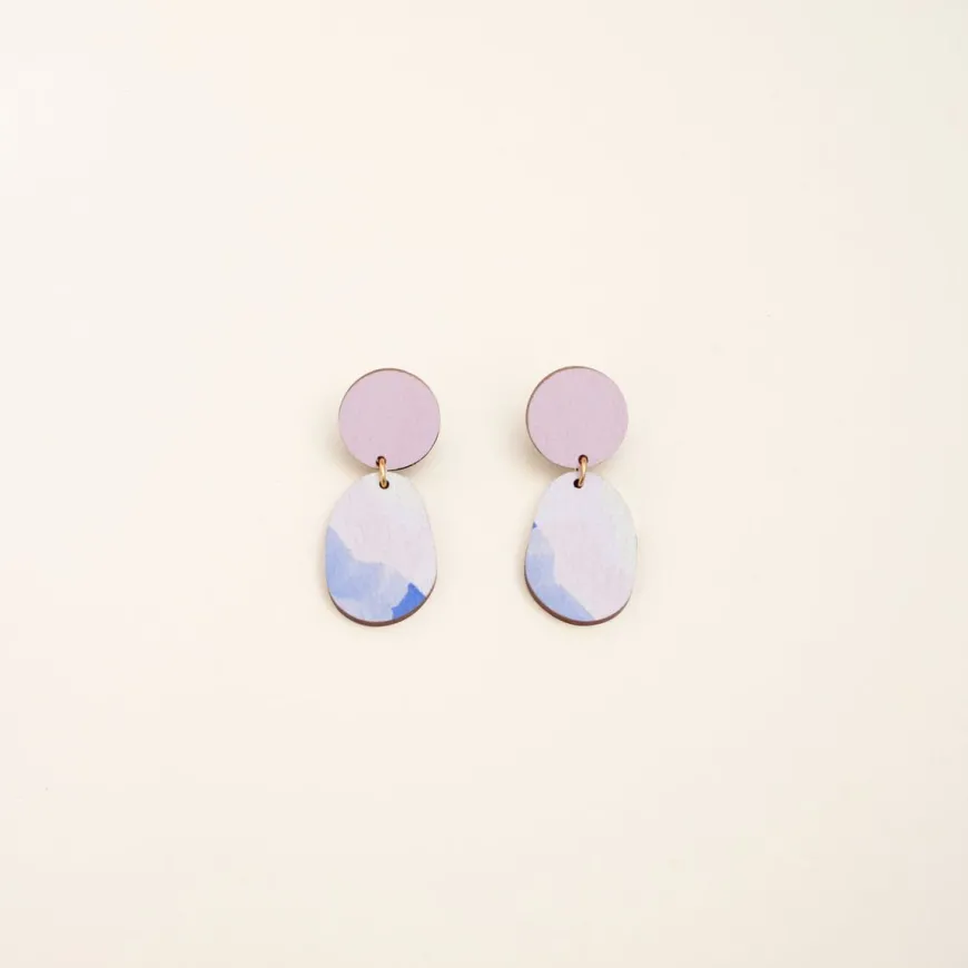 Laikku Akvarelli Korvakorut, Vaaleanpunainen