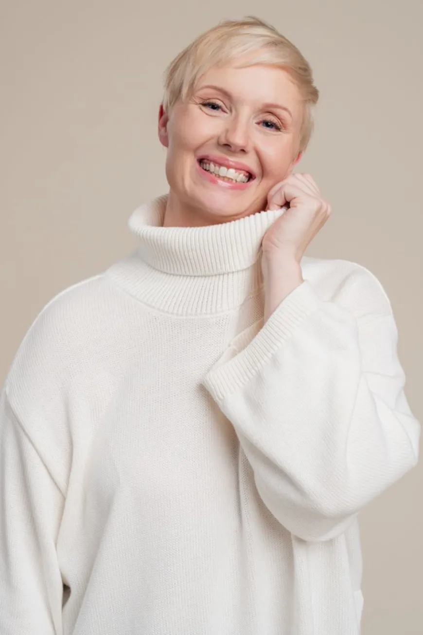 Meeri Puuvillaneule, Valkoinen