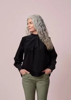 Papu Pleated Paita, Musta Babycord