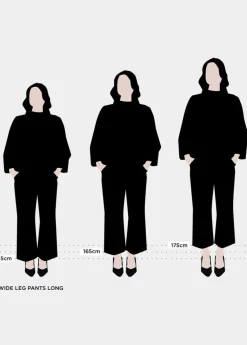 Papu Wide Leg Housut Pitka, Musta