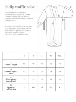 Tulppaani Vohvelikylpytakki, Roosa