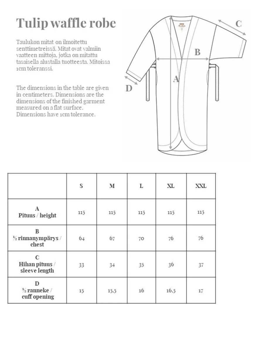 Tulppaani Vohvelikylpytakki, Harmaa